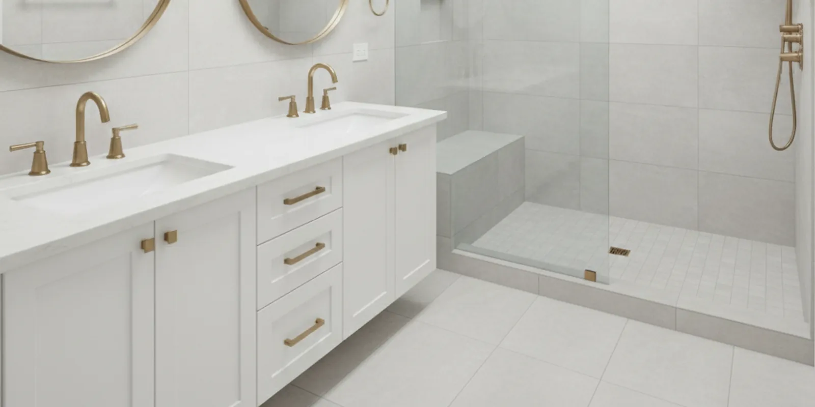 Finished full bathroom remodel in an El Paso home by Pass City Bath Co.